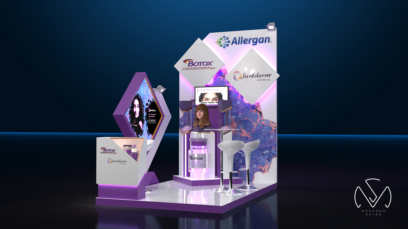 3D Allergen booth botox desigh Exhibition  Juvéderm makeup MAX Stand