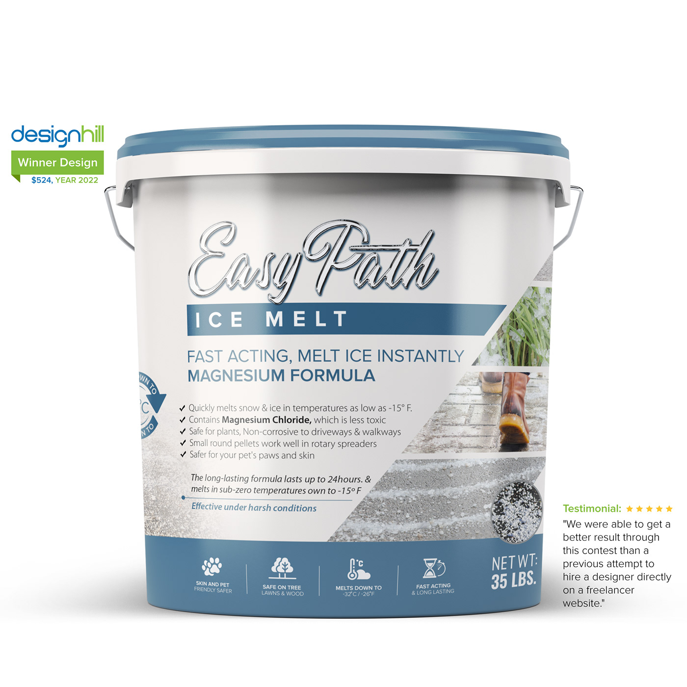 cleaning ice melt label design easy path