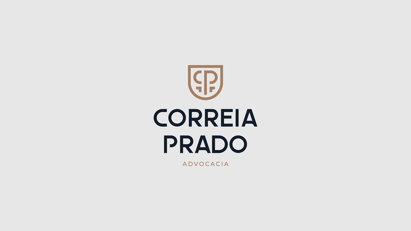 identidade visual brand identity visual identity advocacia advocacy advogado attorney CorreiaPrado logo design
