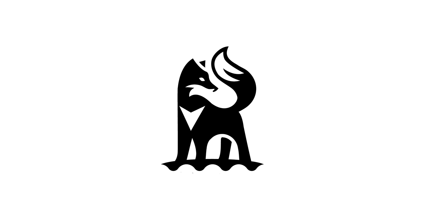 logo ILLUSTRATION  design mark animal lettering line grid symbol