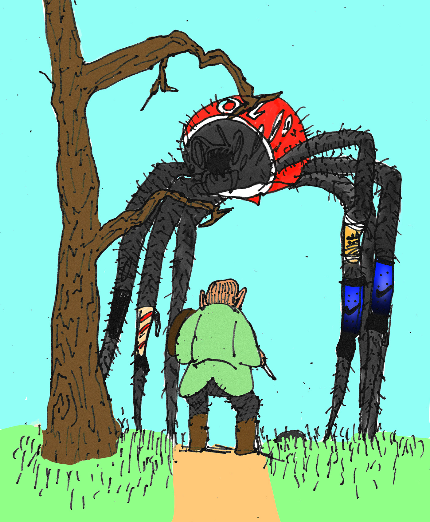 fantasy hobbit ILLUSTRATION  shinguards spider