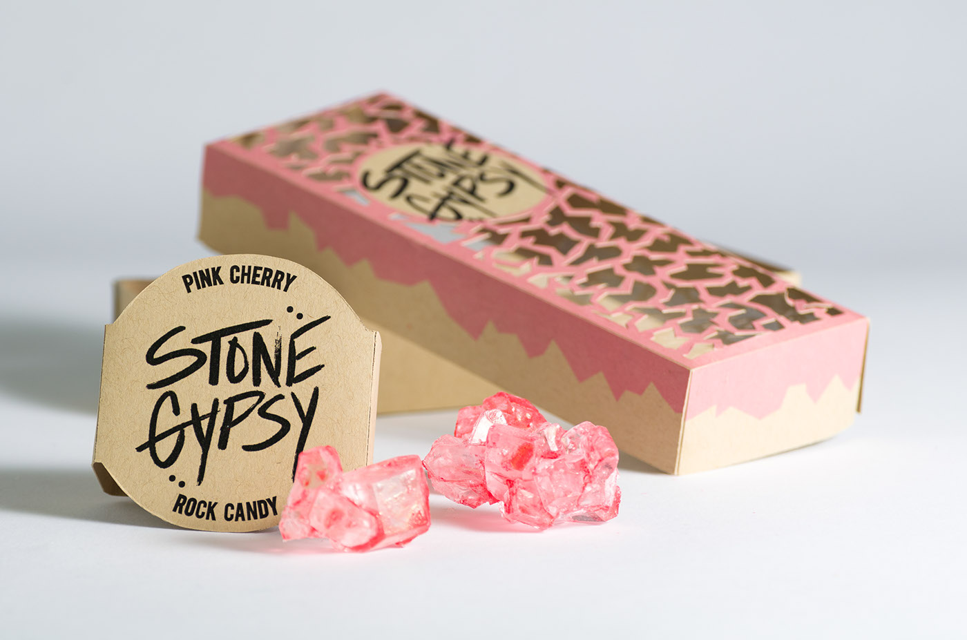 Rock Candy gypsy stone Stone Gypsy package design  candy packaging die cut Green Packaging recyclable