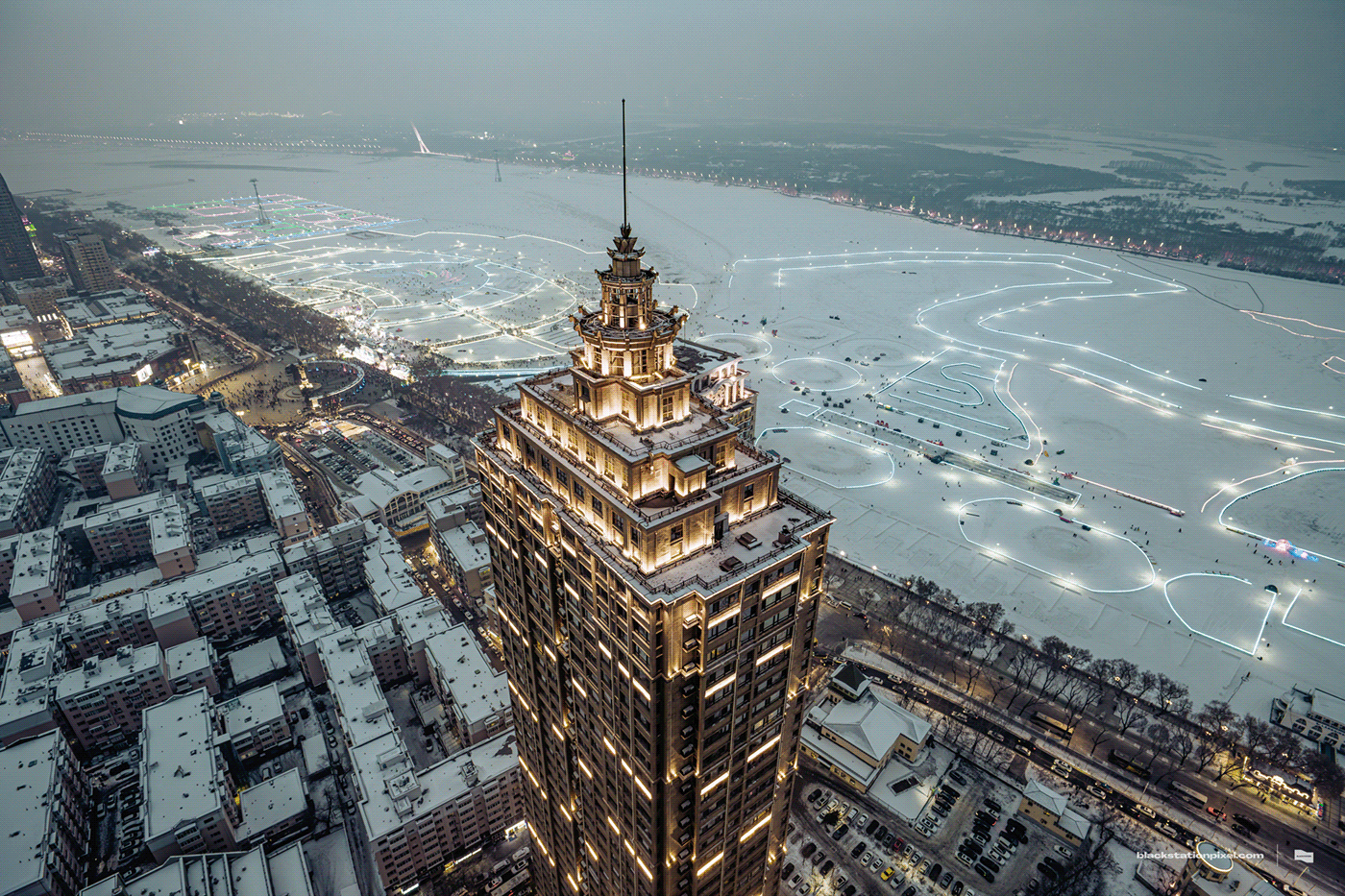 china haerbin city winter snow Photography 