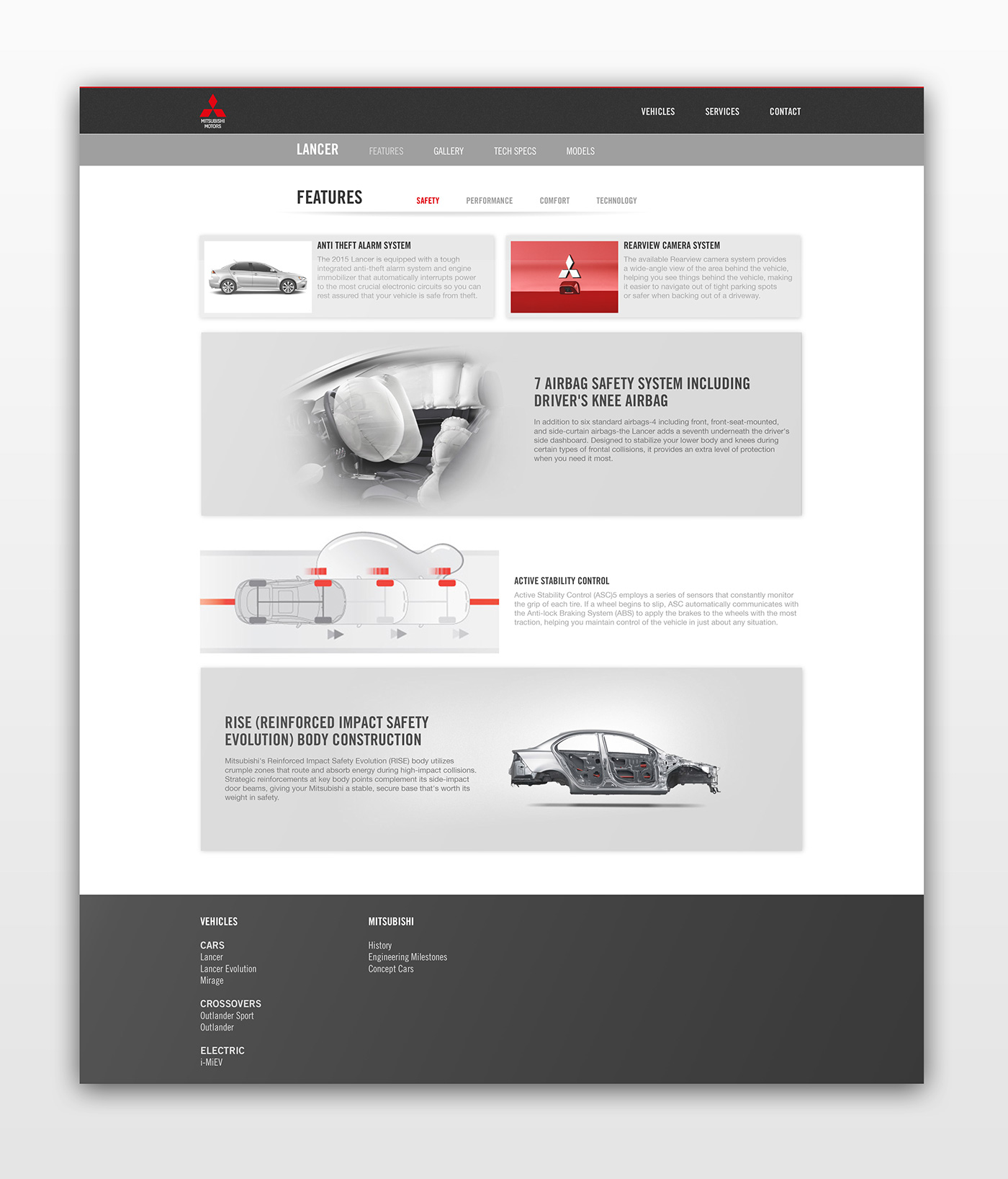 Mitsubishi mitsubishi liberia Website web rebranding cars website