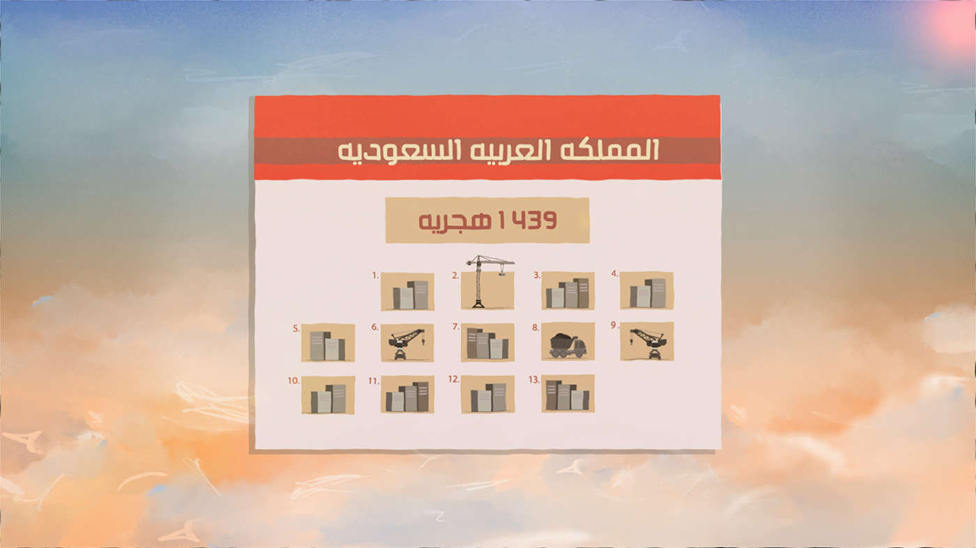 Saudi Arabia Arab gulf Ministry Government governmental Achievements motion graphics  king city