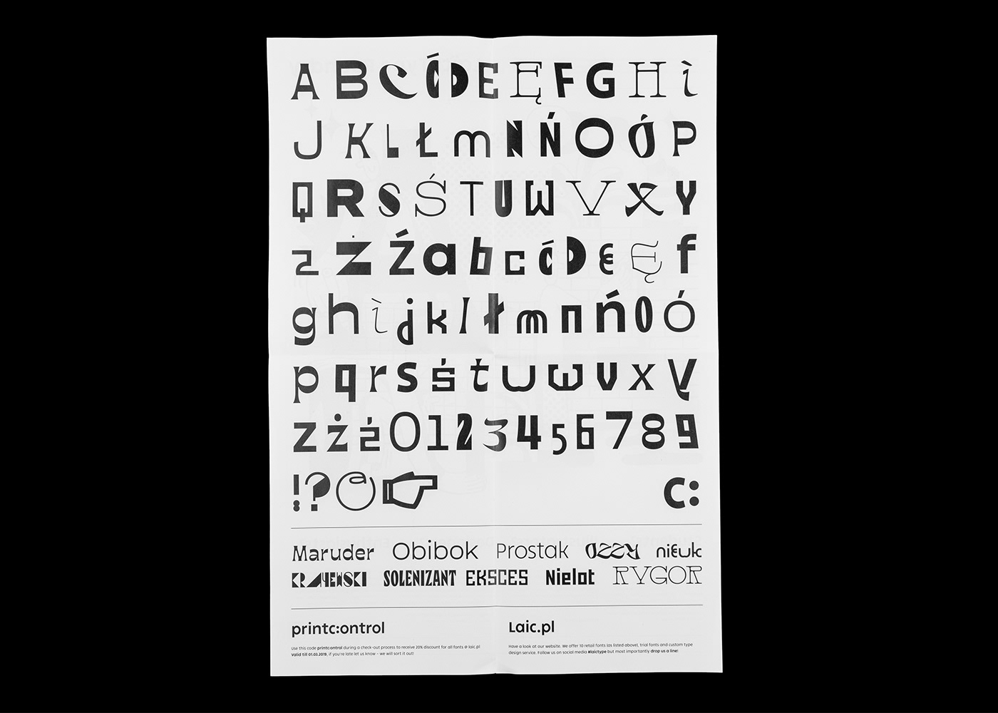 Laictype zgonowicz kamillach Drawing  letters typography   flyer printcontrol
