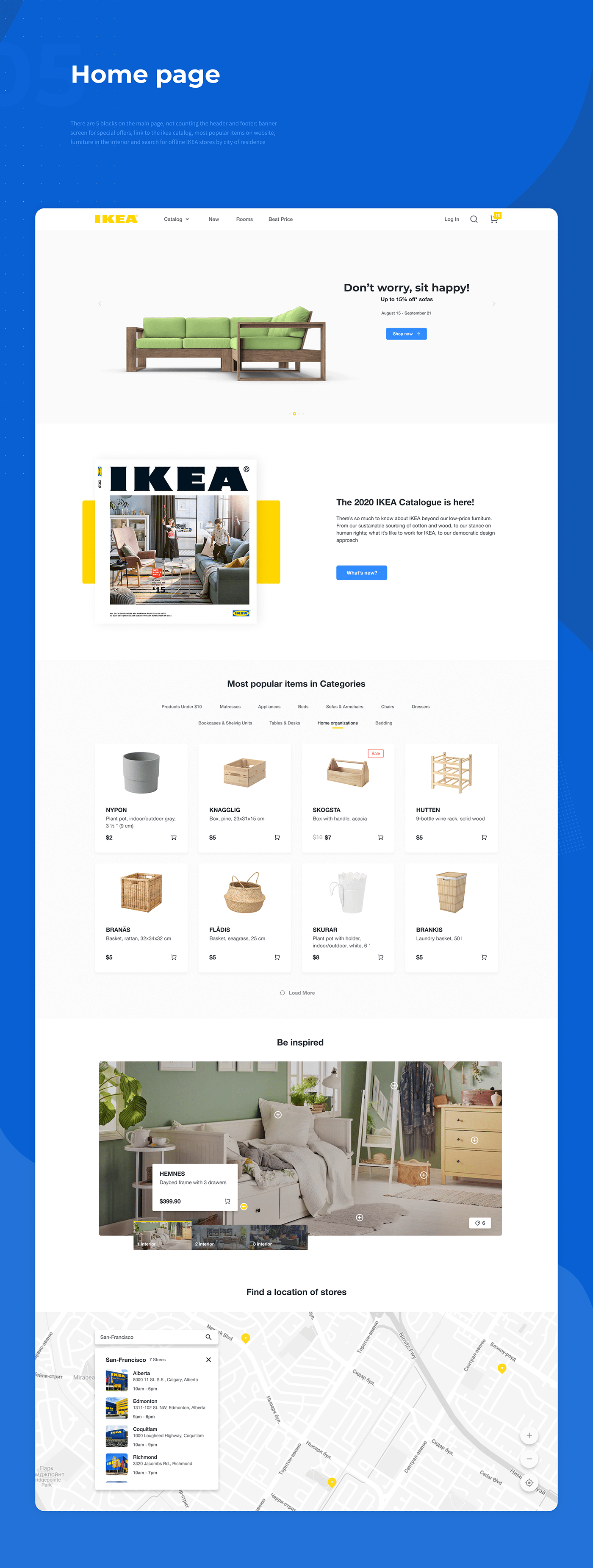 furniture ikea store e-commerce Web Store flow catalog UI redesign concept