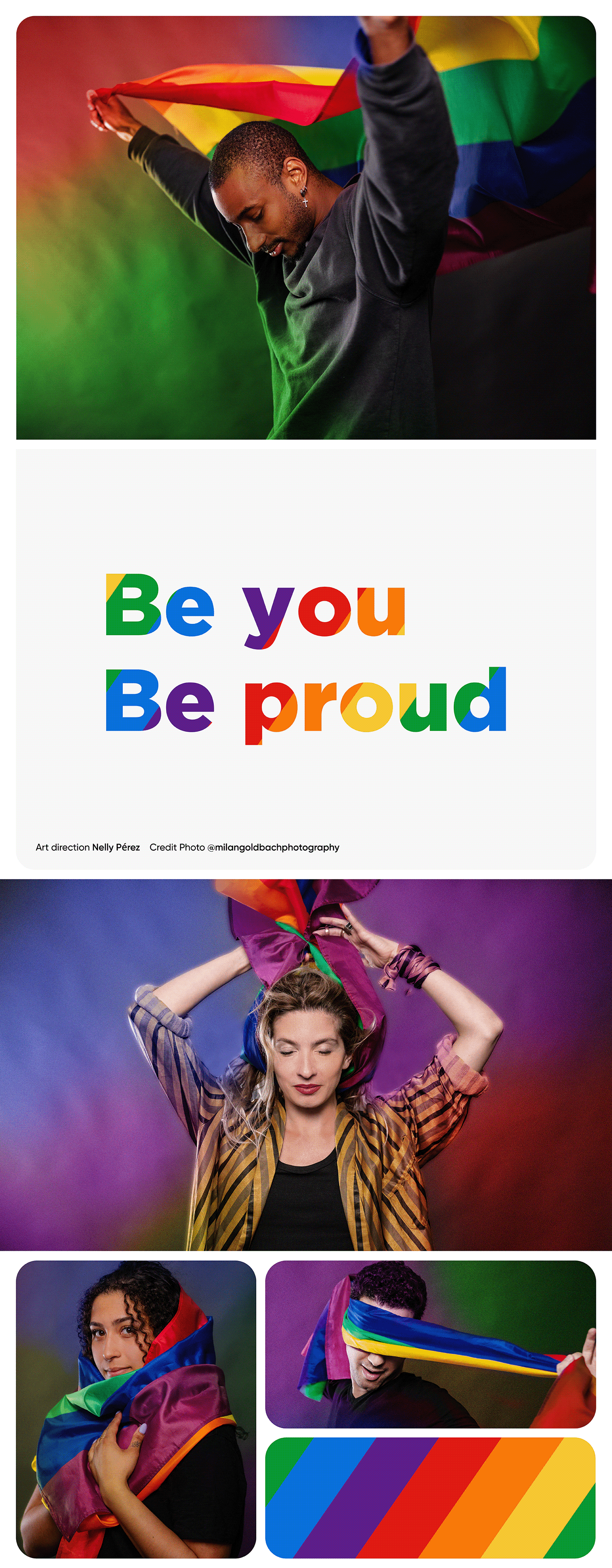 art direction  campaign colorful flag gradient Photography  photoshoot pride