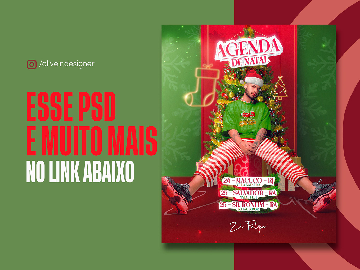 Adobe Portfolio agenda artes Artista design flyer folheto natal photoshop usa