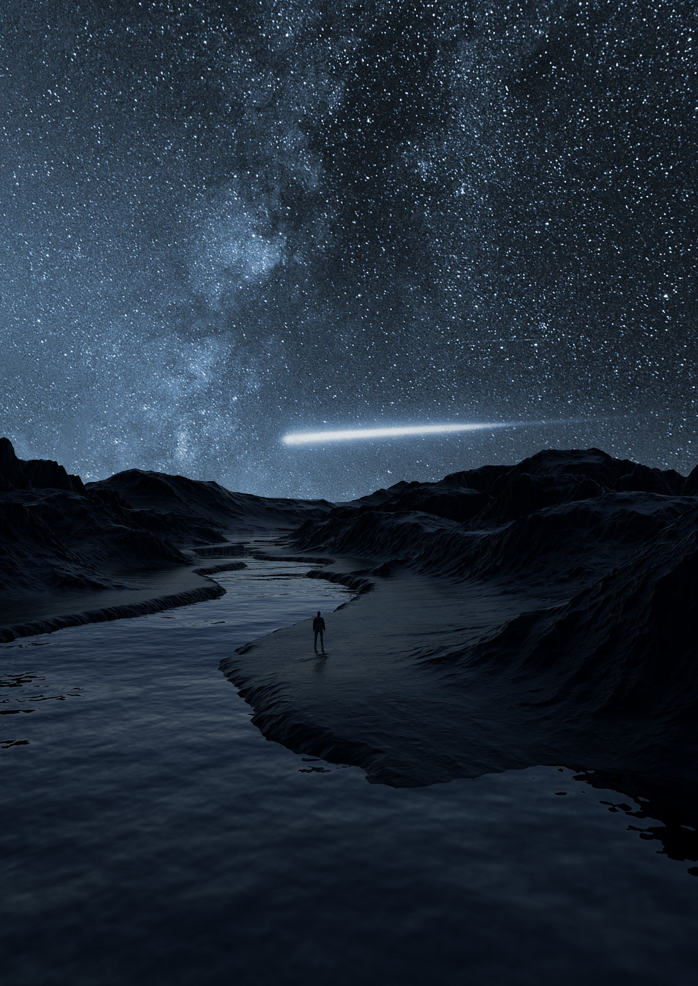 3D art fantasy galaxy Landscape planet Render SCFI SKY Space 