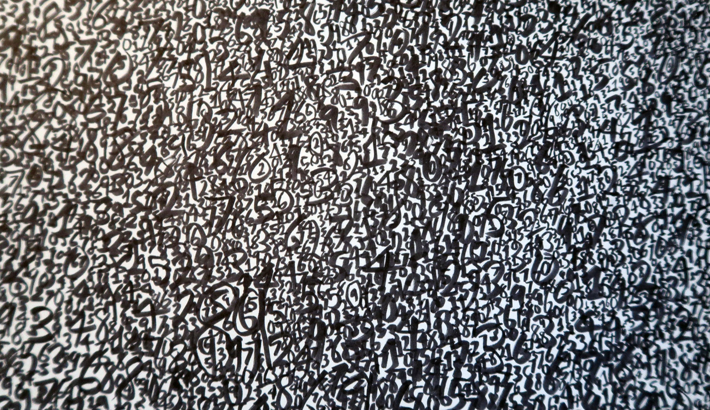 insanity Drawing  Marker paper numbers pattern composition Repetition Space  fill