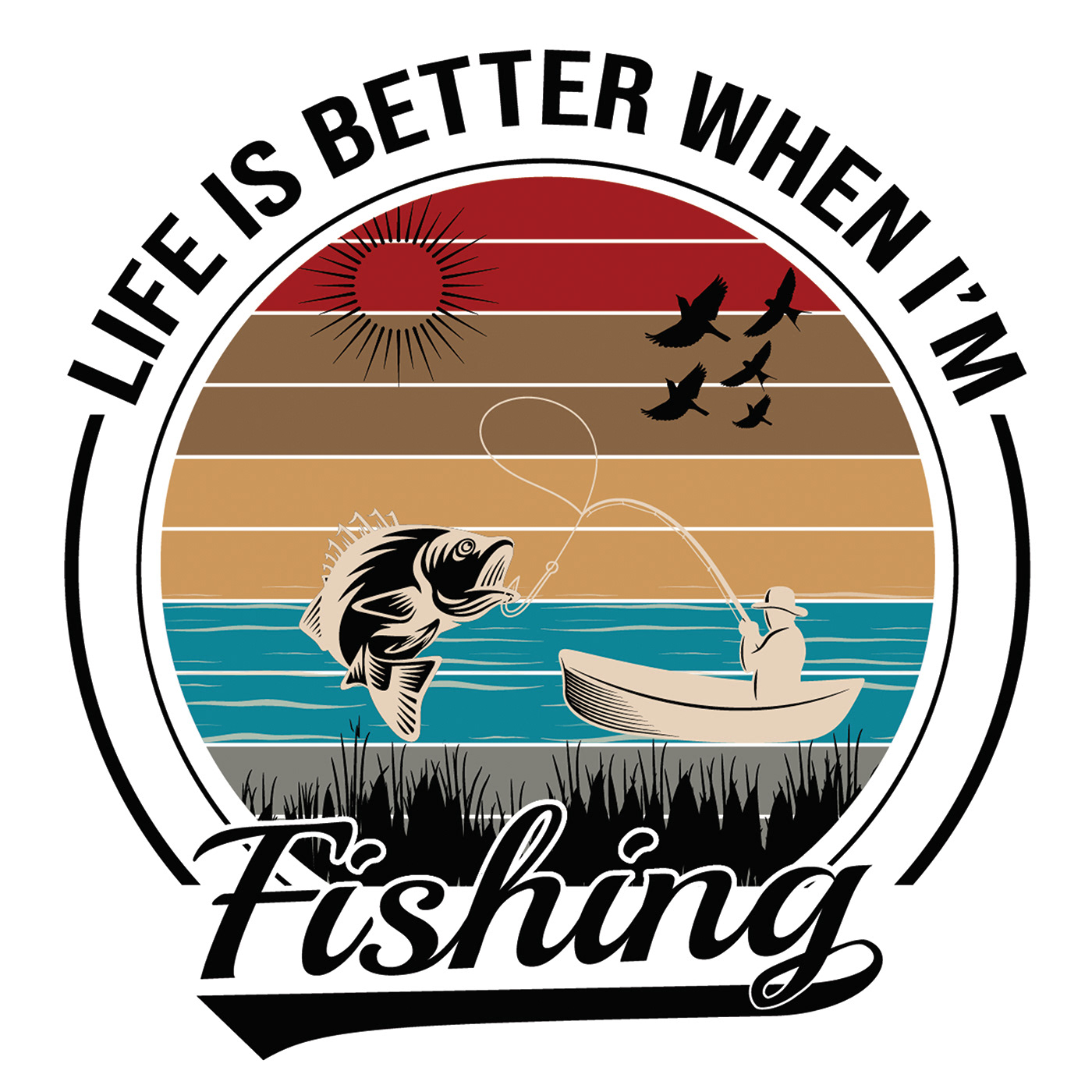 fishing t-shirt T-Shirt Design t-shirt vintage apparel typography   custom t-shirt design