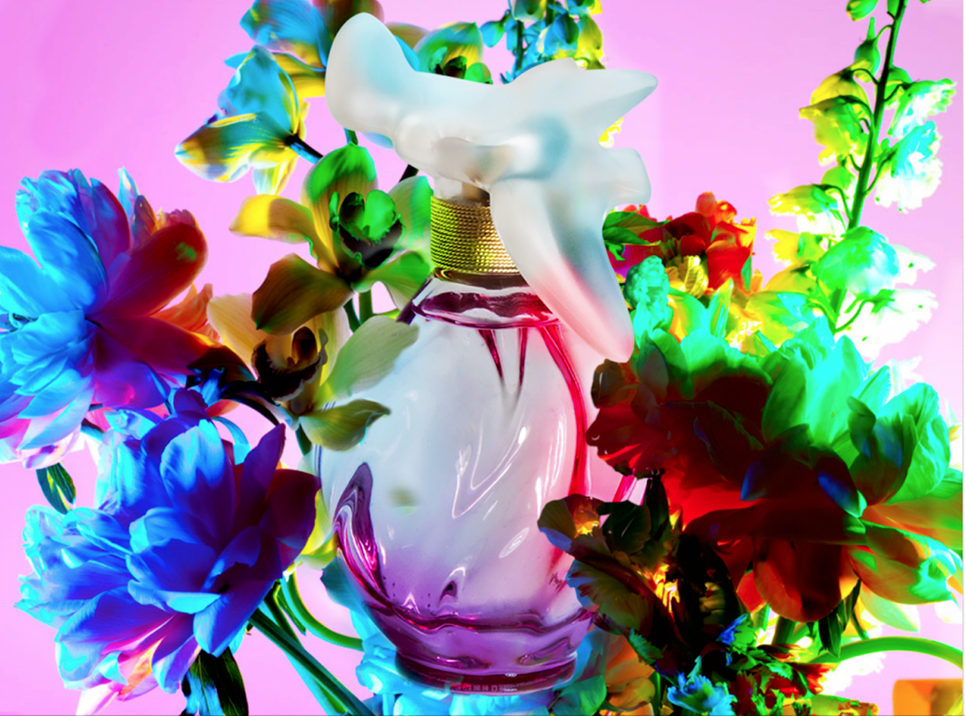 Nina Ricci parfum perfume Flowers flower colors ads ad Paris pink