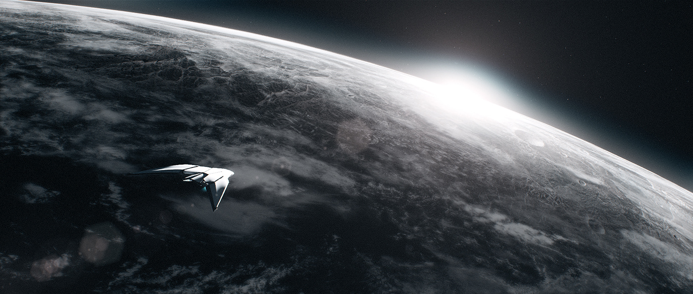 3D animation  Brutalism Digital Art  Film   interstellar spaceship video