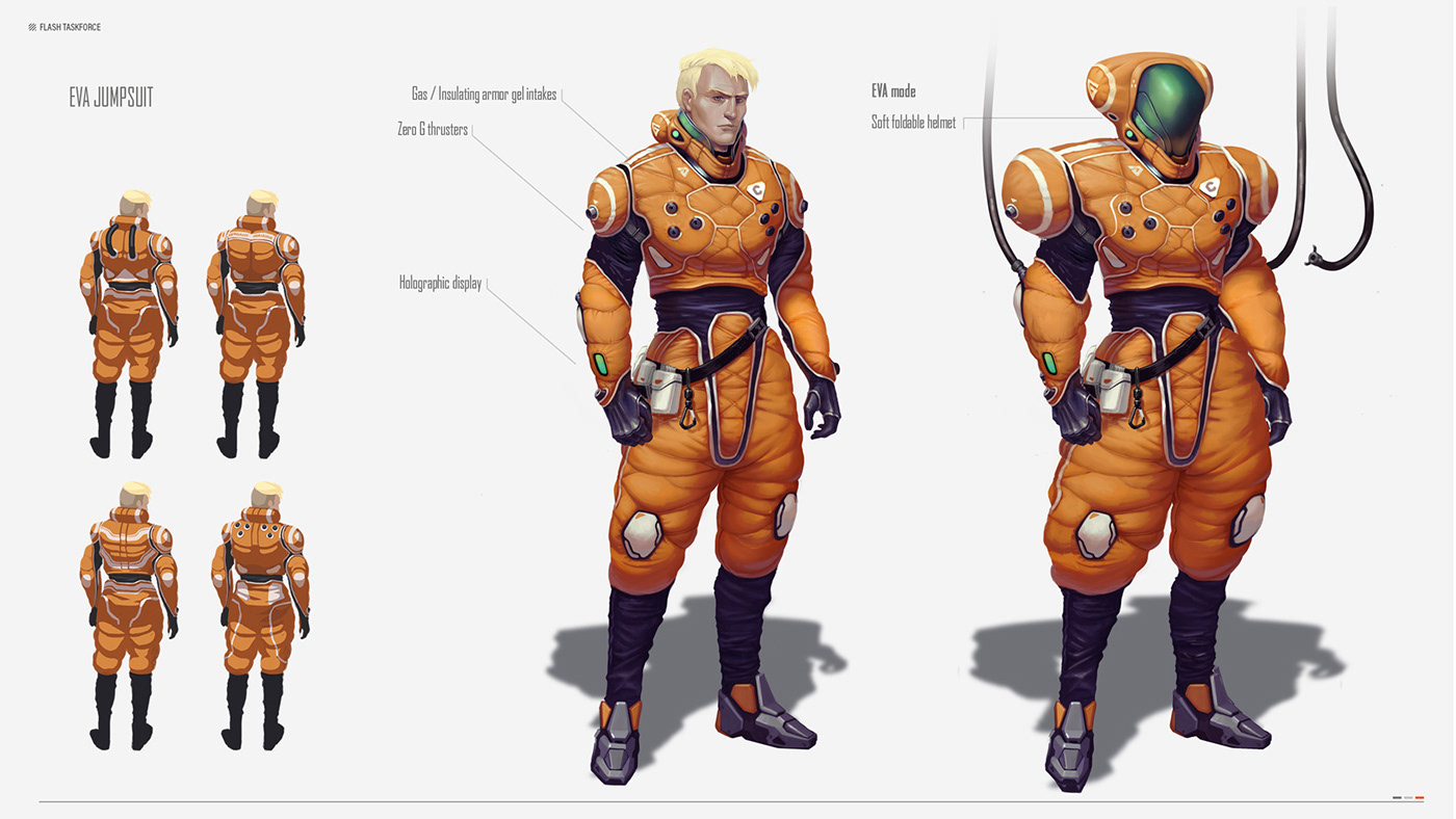 Scifi Eva suit Space  spacesuit astronaut Fashion  Character sketch