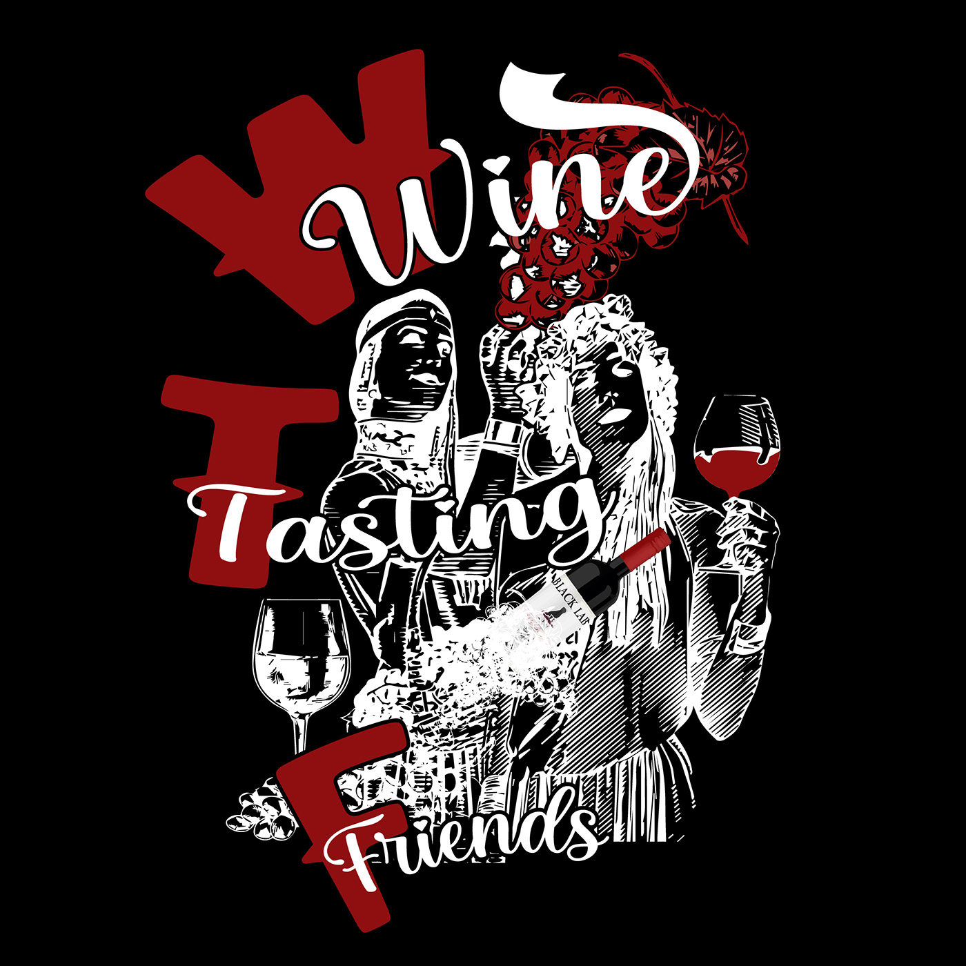 wine t-shirt design