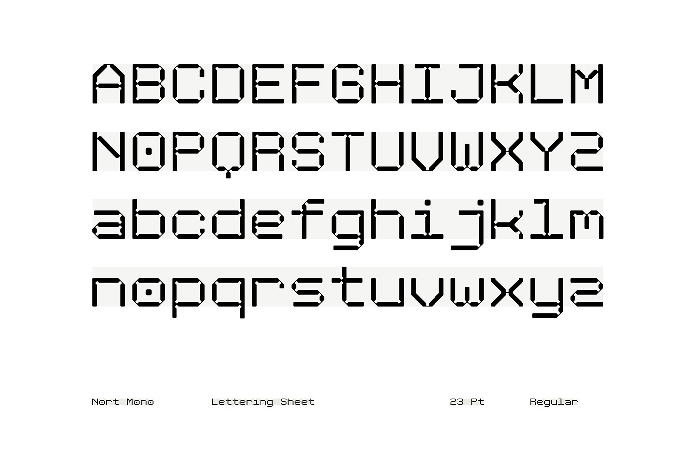 atk studio display font experimental inktrap Mono monospaced font Nort nort mono radinal riki tech font