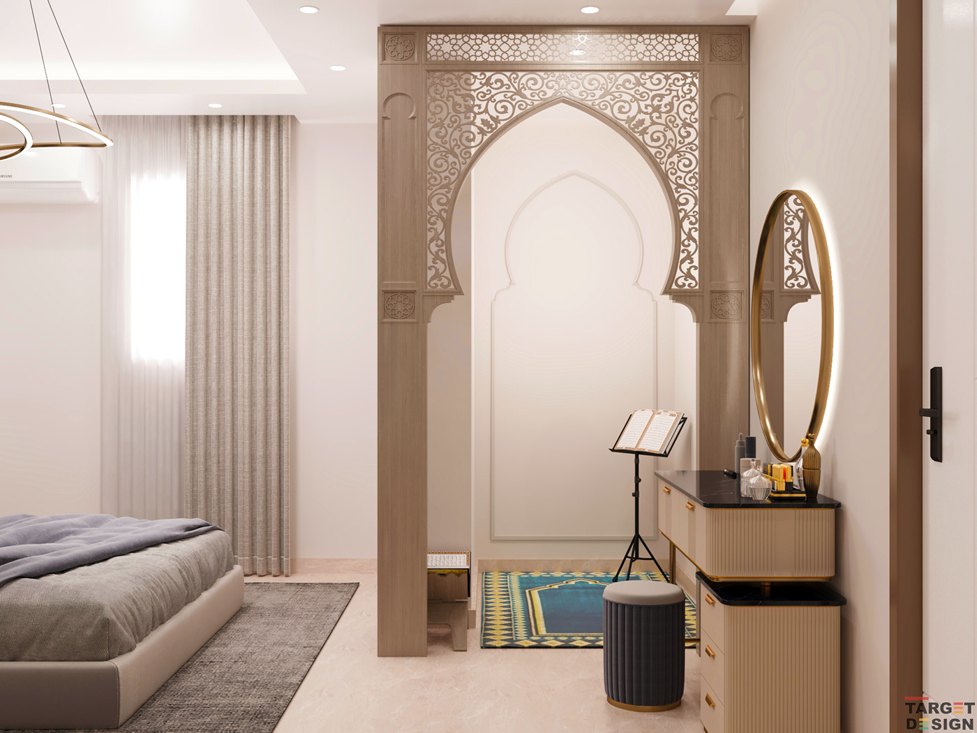 interior design  master bedroom contemporary 3ds max architecture Render corona moderm design