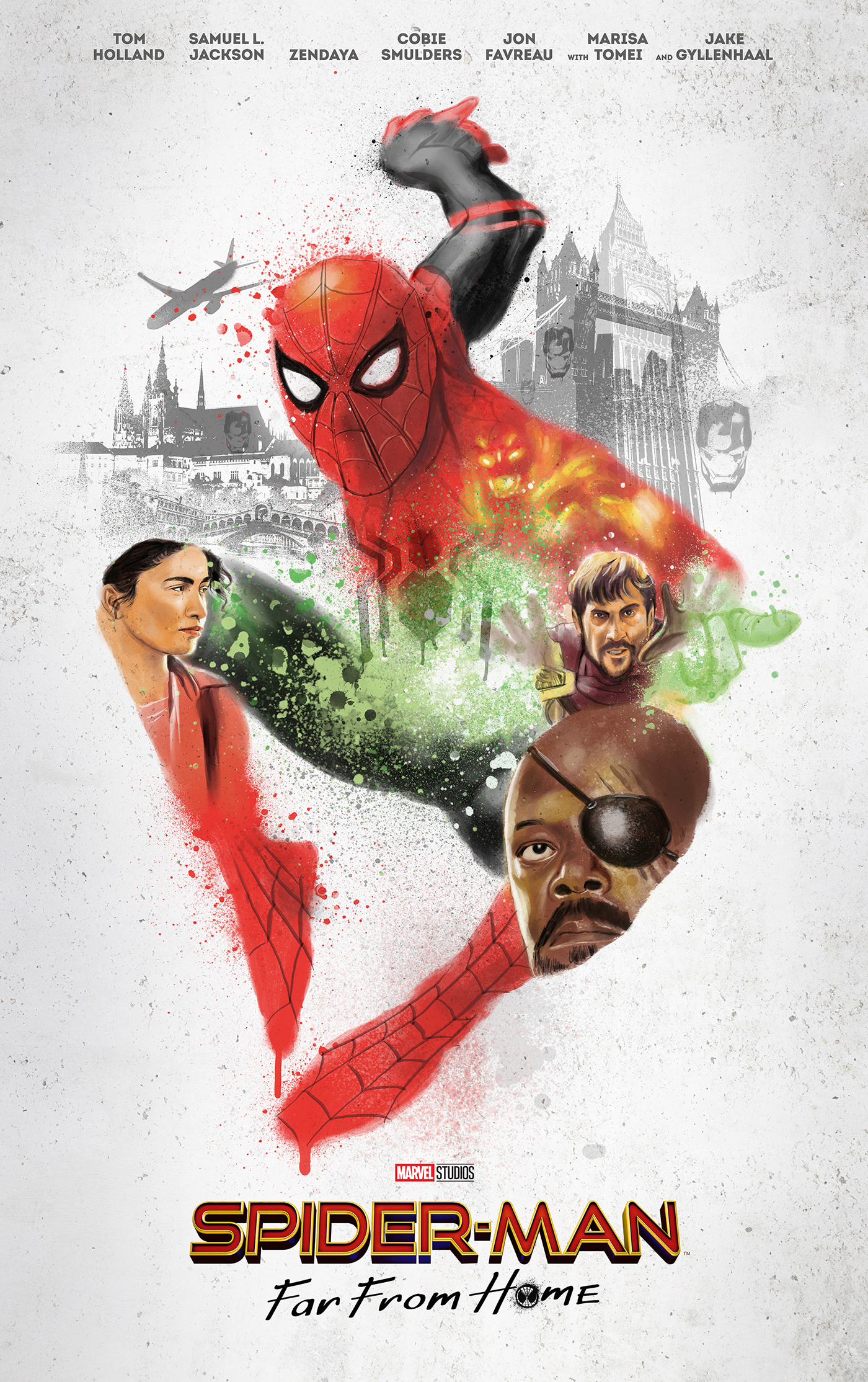 Far From Home 2019 Movie Japanese Poster Art Print 21×14 27×40 32×48 Spider-Man 