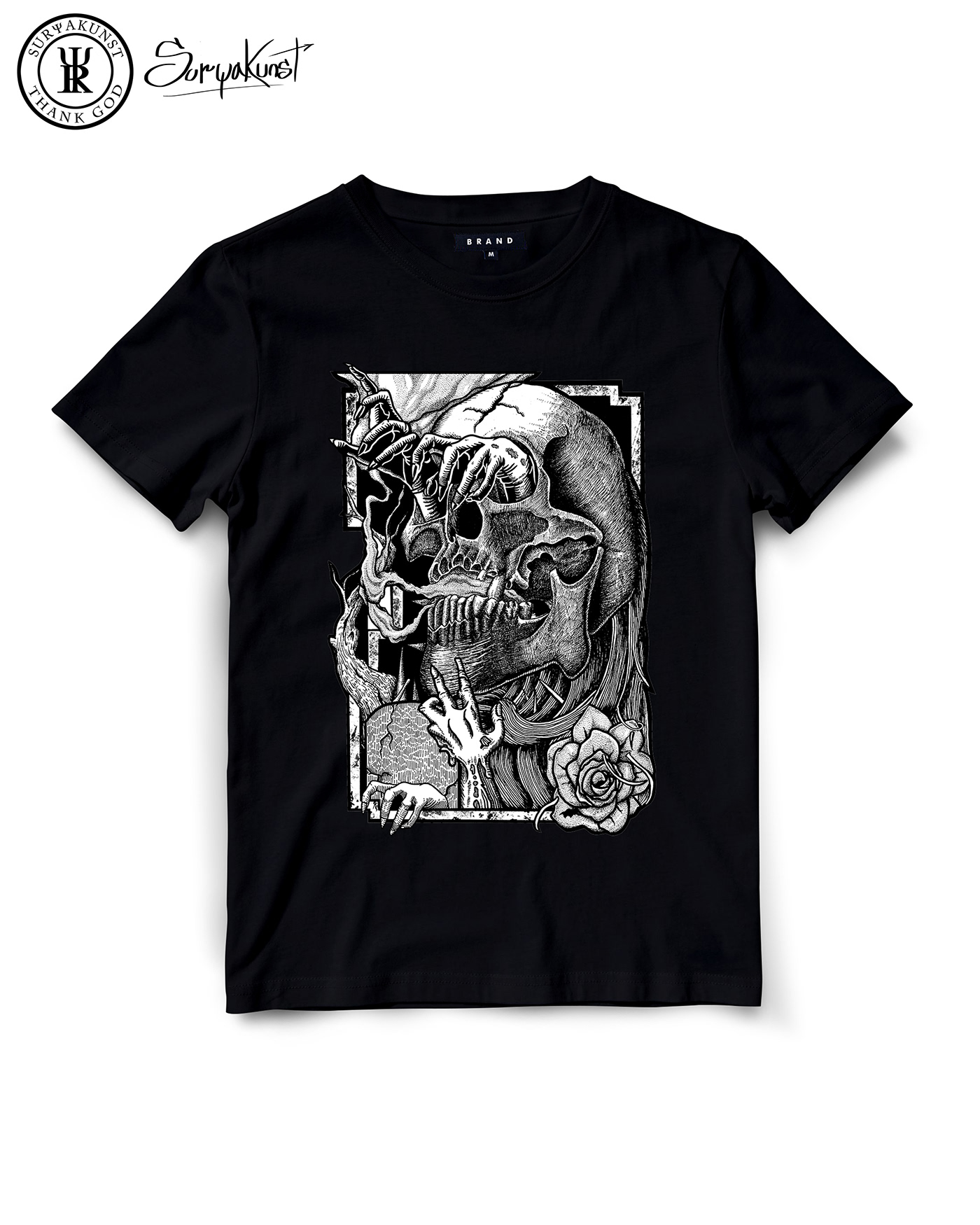 artwork dark metal Scary skull zombie band design Deathmetal