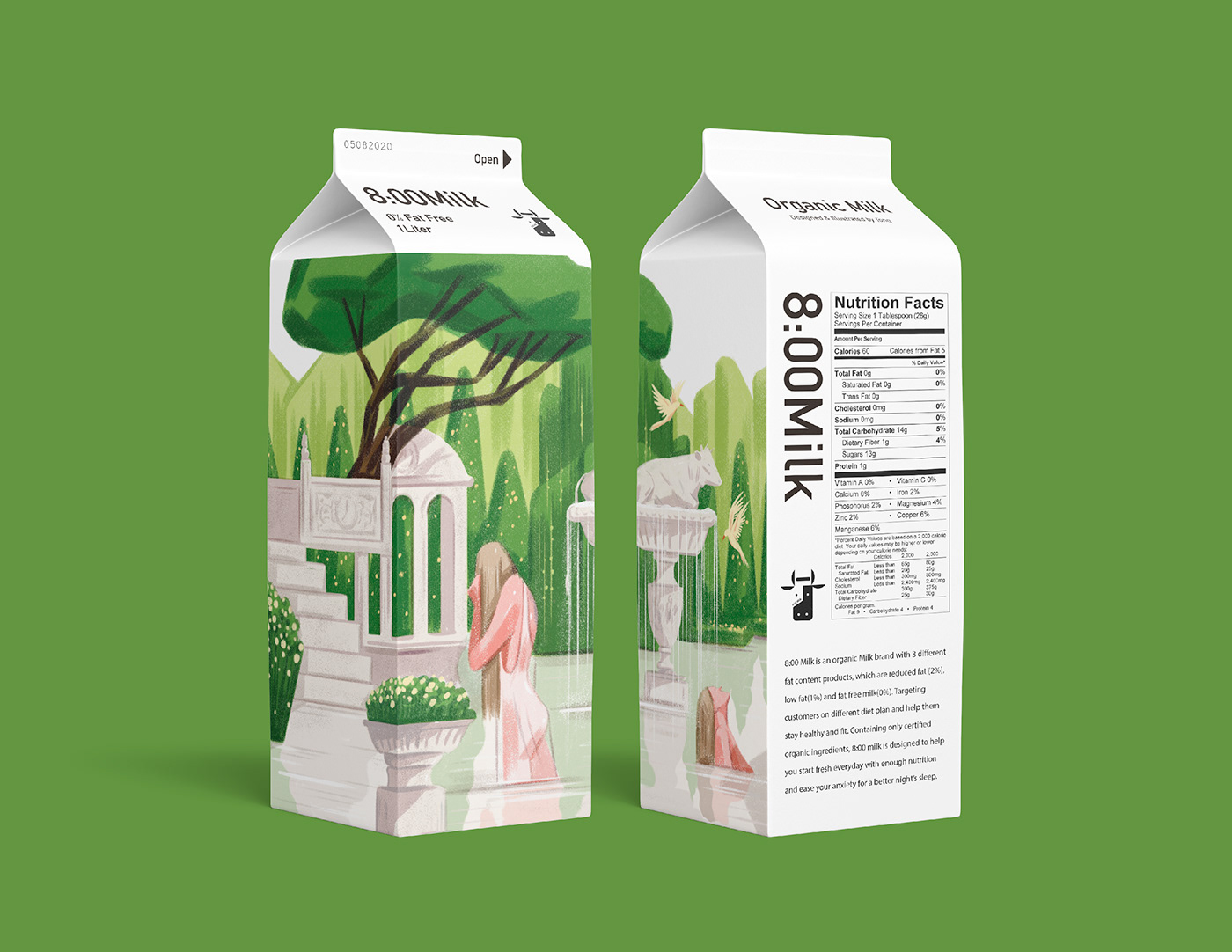 brand chocolate cup fresh green healthy logo milk organic package