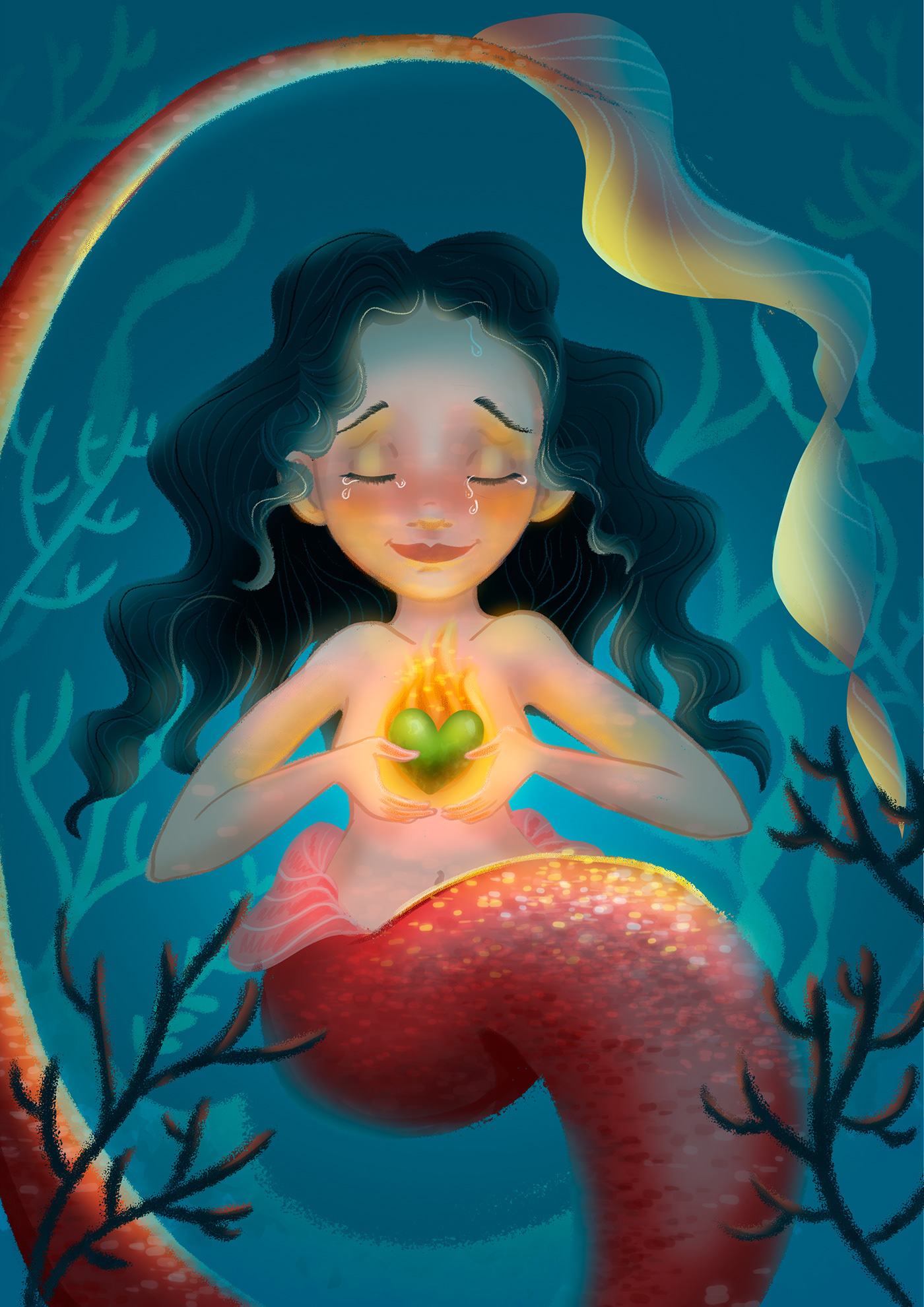 artwork Character design  concept art Digital Art  digital illustration digital painting fantasy ILLUSTRATION  mermaid mermay