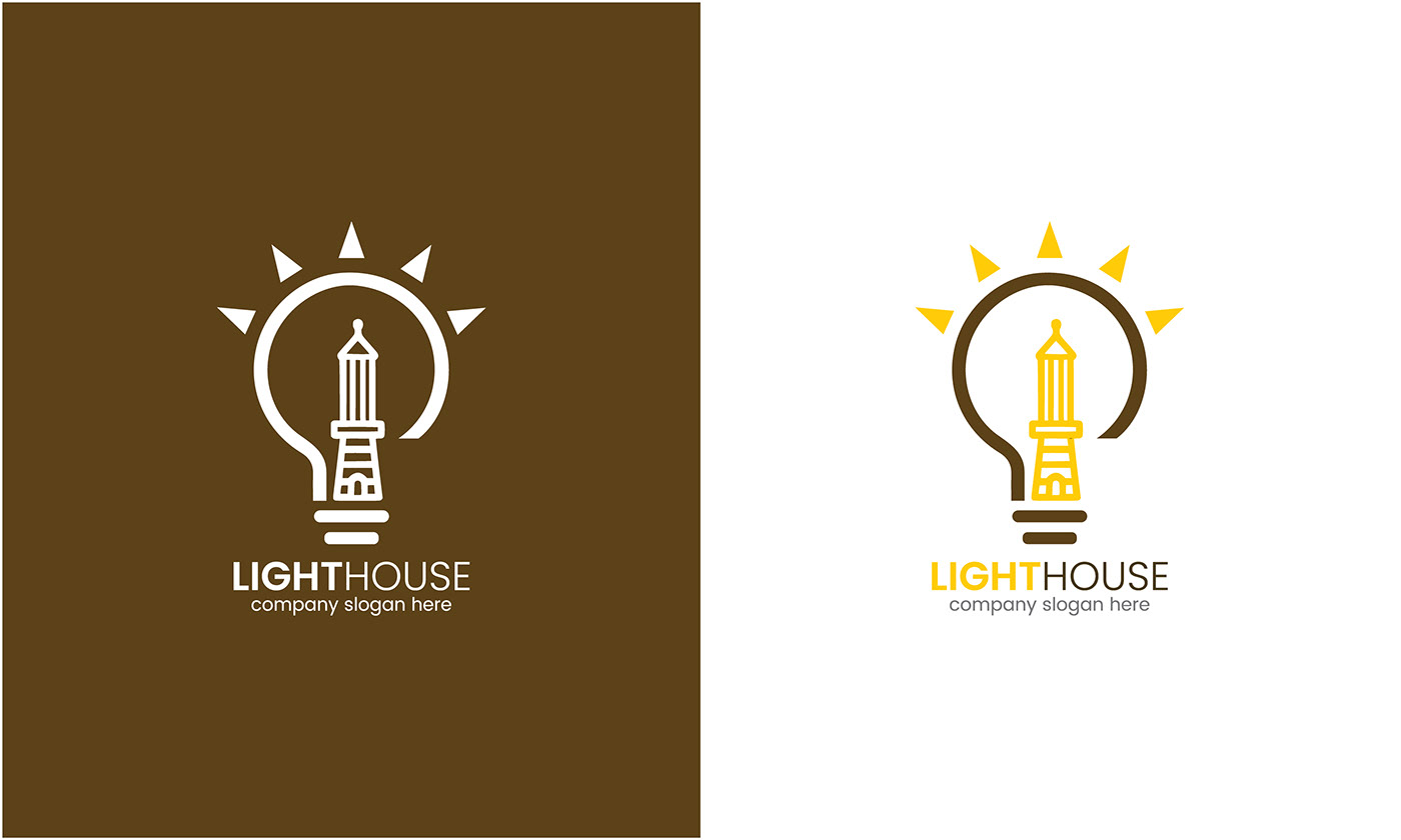 abstract logo tower light Icon house design sea graphic vector