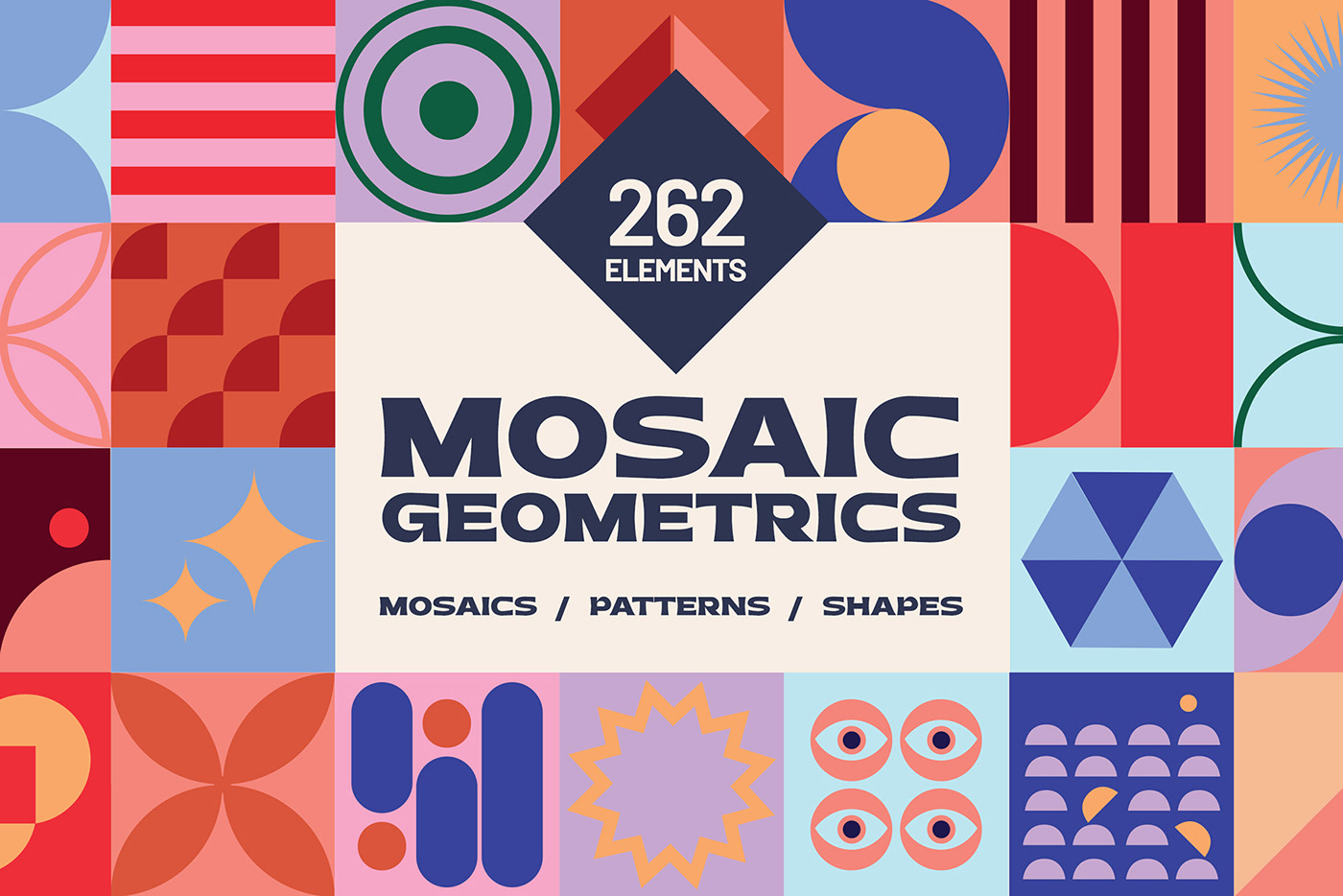 vector graphics geometric pattern mosaic vector assets textile color free download