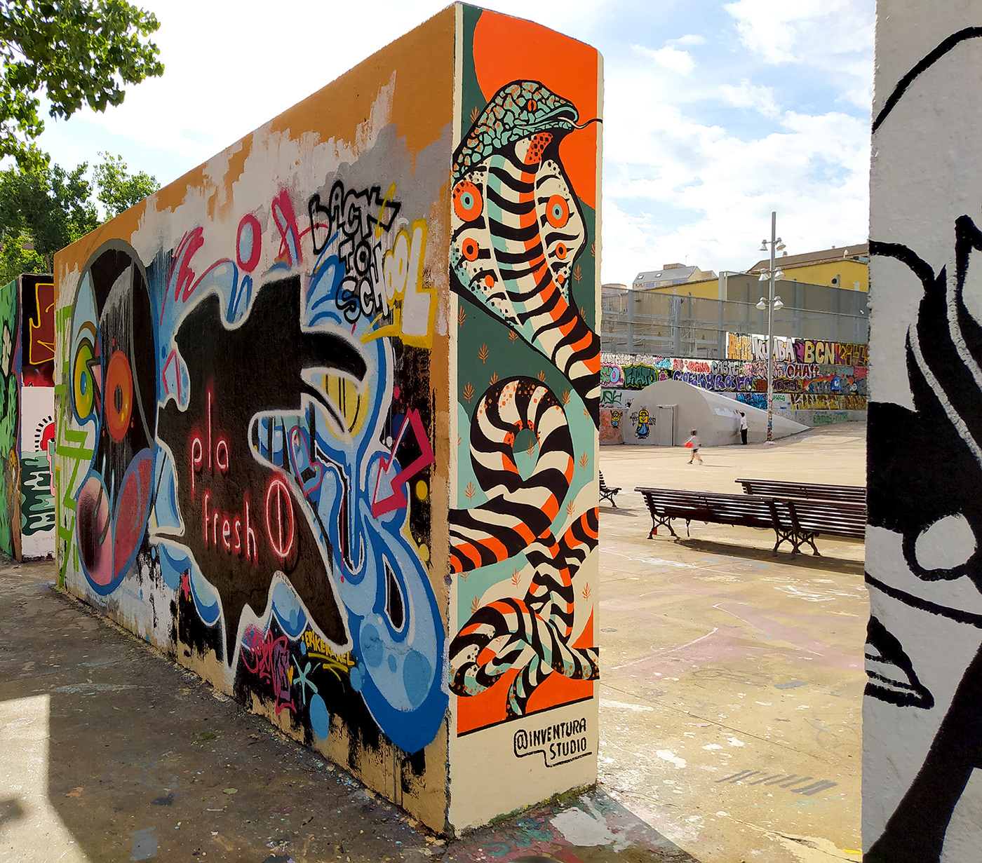 barcelona freedom Graffiti ILLUSTRATION  lockdown Mural streetart Urbanart wallpainting Wallspot