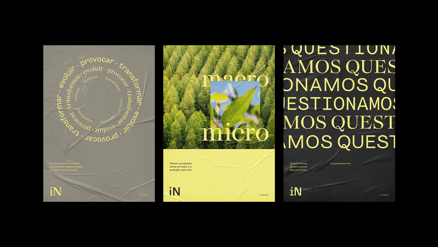 black branding  design gray Mono sans serif tipography yellow