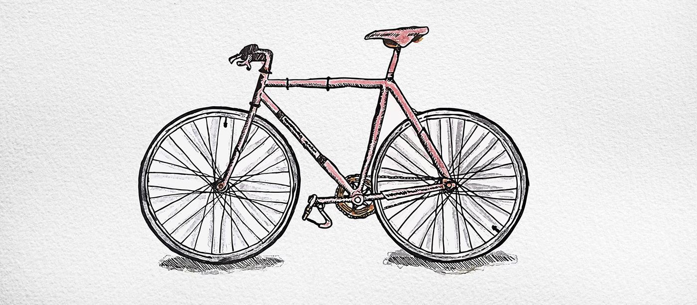 aquarela ciclismo Guide ILLUSTRATION  Ilustração manual watercolor