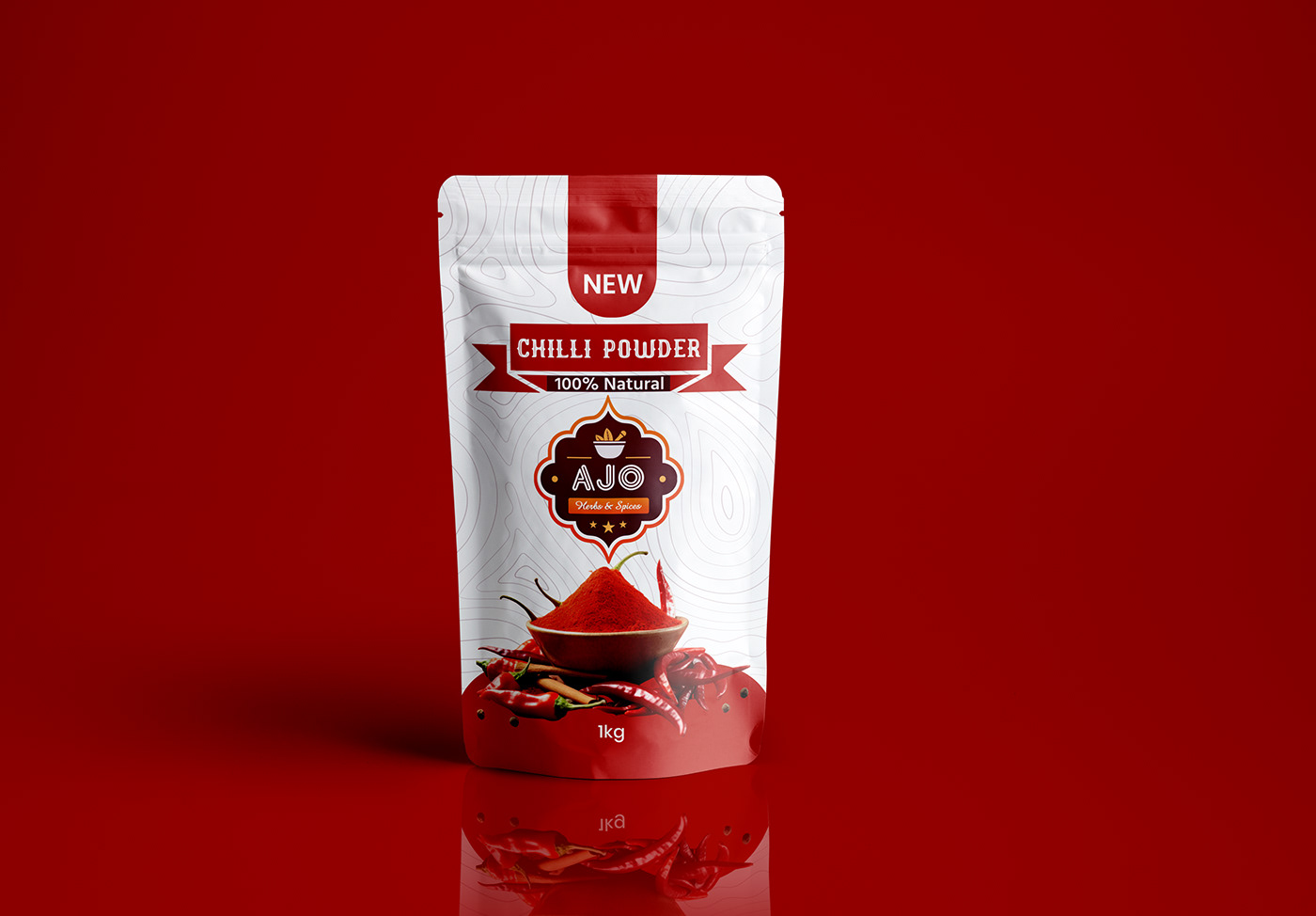 chilli powder product packaging design Graphic Designer chilli label deisgn chilli packaging deisgn Chilli Pouch Design chilli powder packaging new pouch label deisgn Chilli label Design