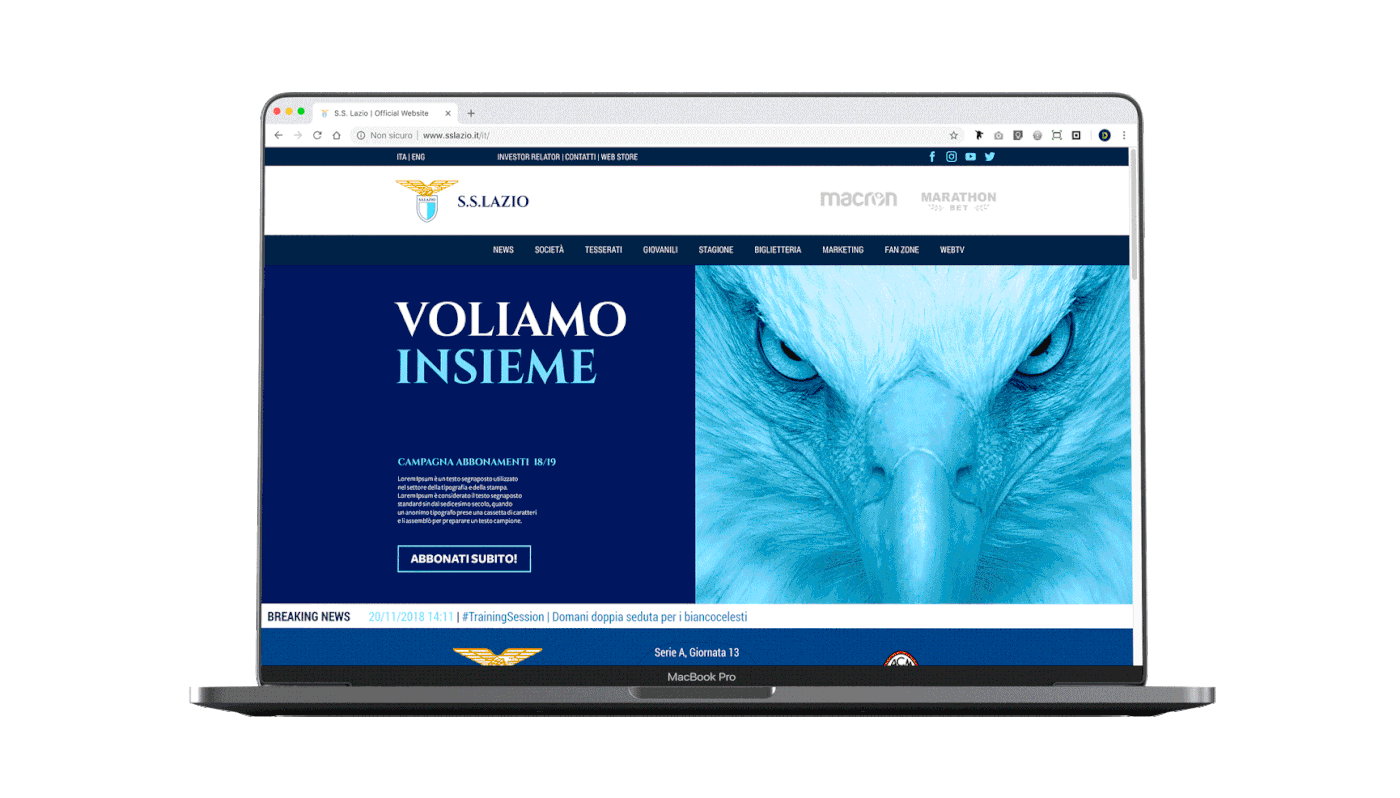 brand identity logo calcio Lazio SS Lazio soccer eagle aquila Serie A
