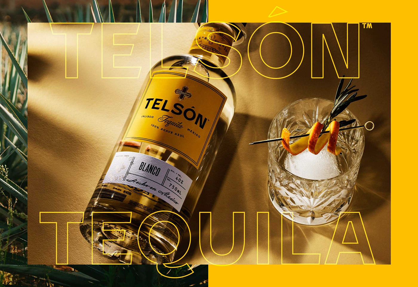 alcohol bottle design brand identity branding  liquor Packaging packaging design Tequila visual identity yellow