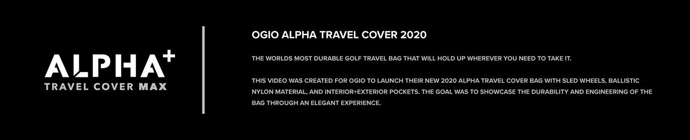 animation  bag cinema4d golf bag luggage motion design motion graphics  octane ogio product animation