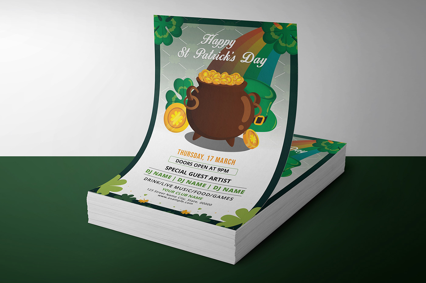 party flyer St Patricks Day ms word psd irish party invitation template paddy day patrick day celebration patrick day event saint patrick’s day