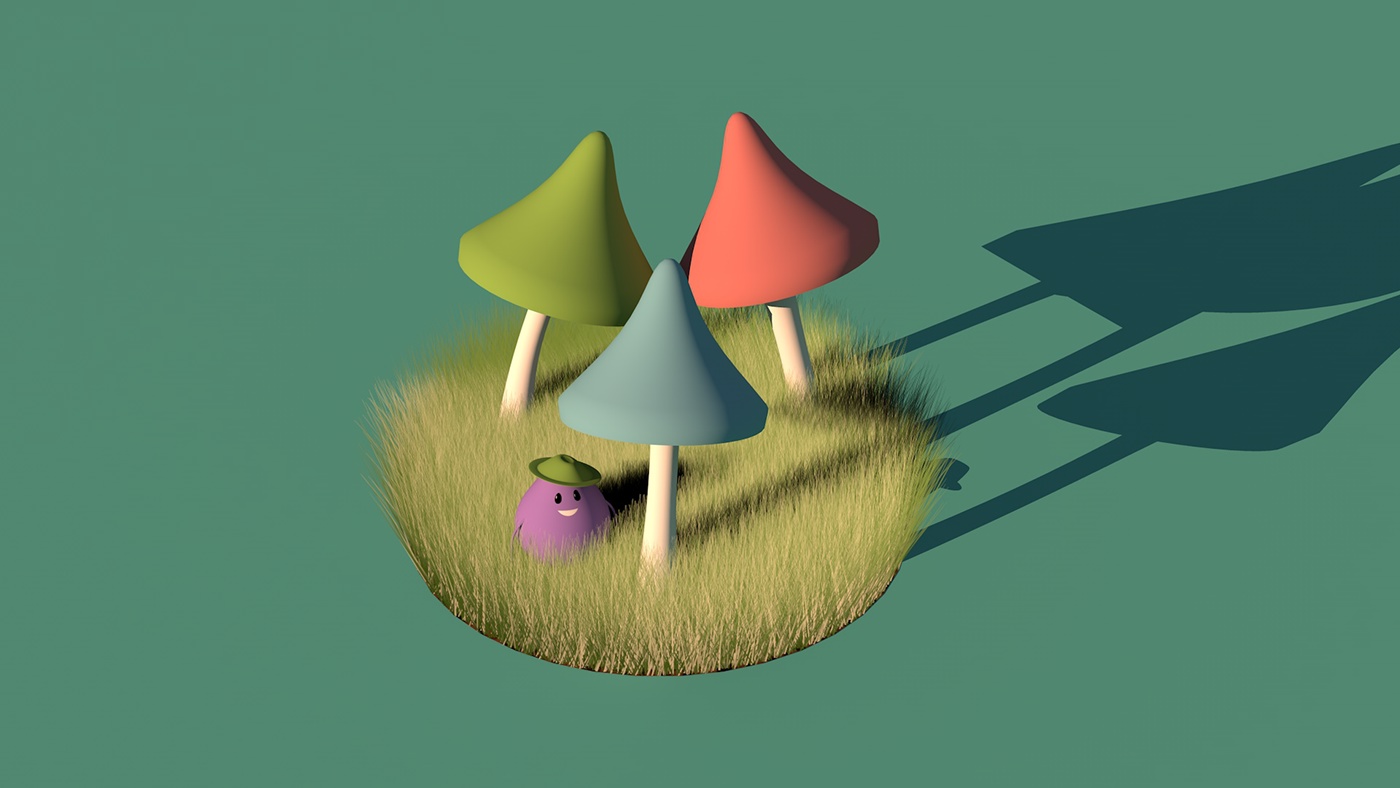 Mushrooms mushroom 3D 3D Modelling modelling cinema 4d