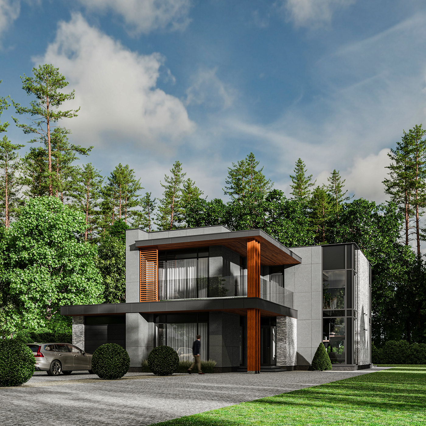 3D architect architecture archviz CGI exterior house modern Render visualization