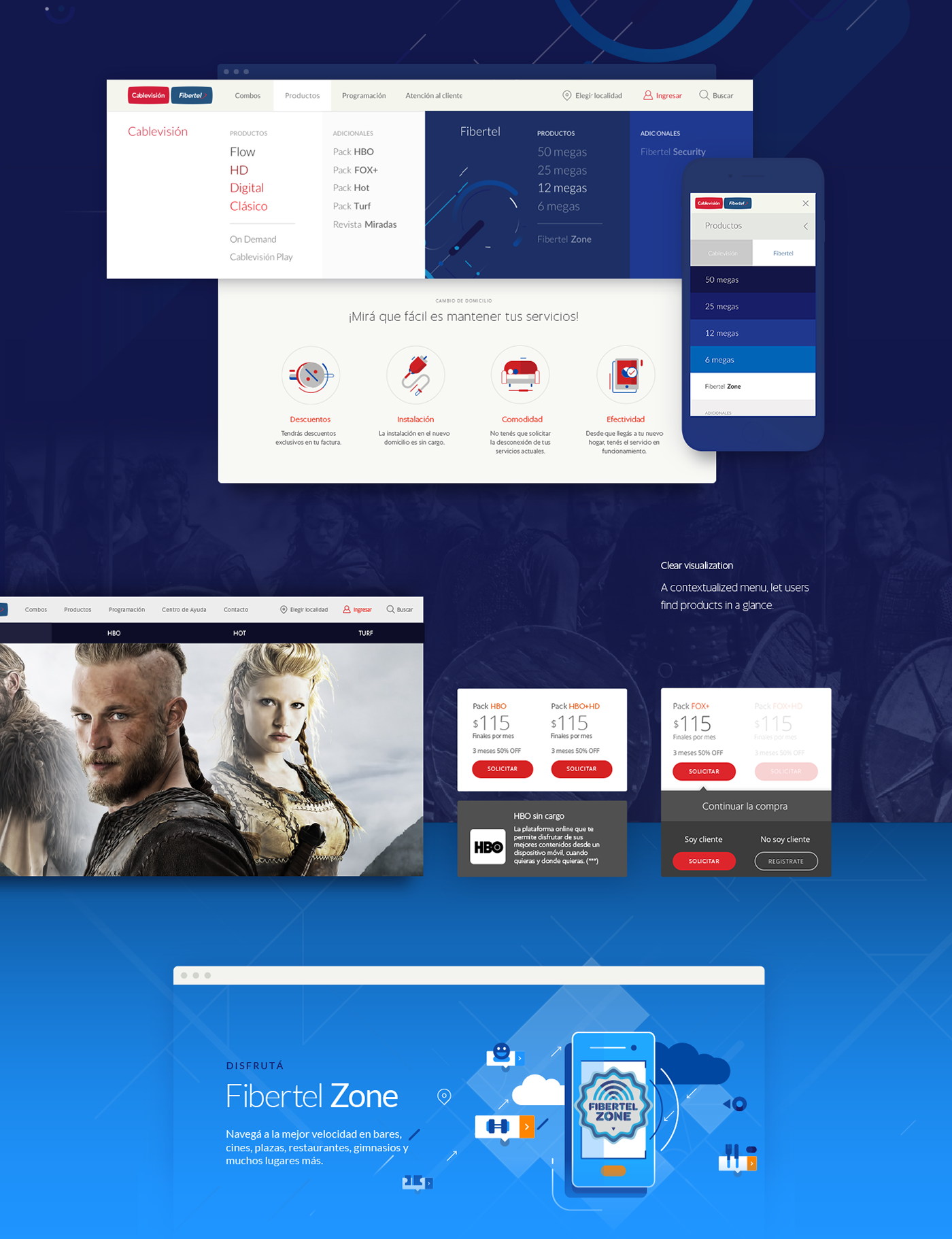 ux UI animation  interfase mobile Website tv Movies
