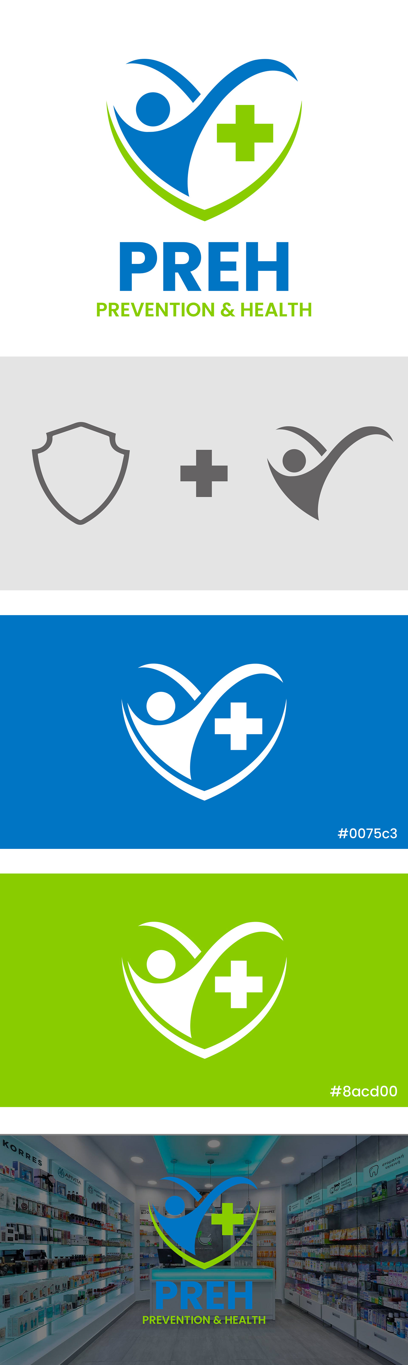 brand identity Health identity logo Logo Design medical medicine pharmacy prevention visual