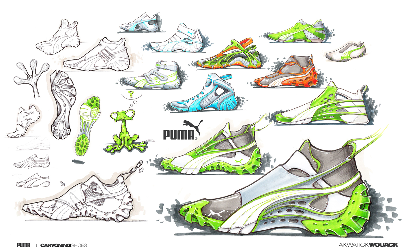 puma shoes footwear frog photoshop AKWATICK wouack  