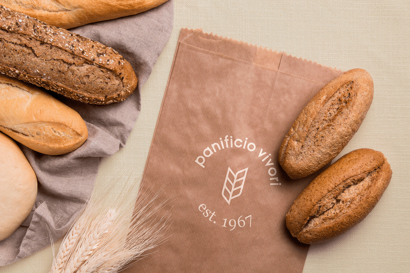 bakery brand identity bread Italy Logo Design RESTYLING shop trentino visual identity wheat
