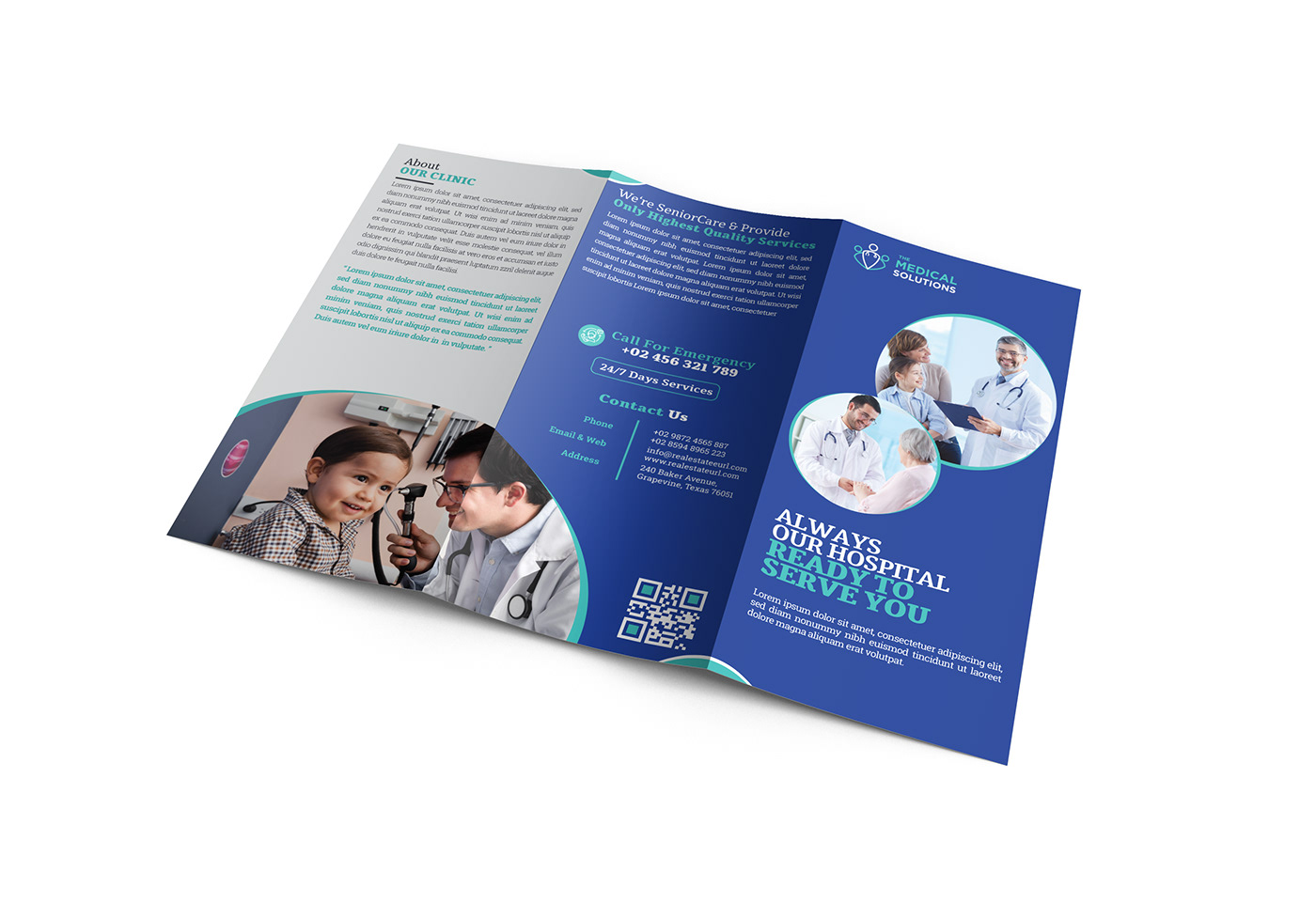 brochure medical services templete trifold