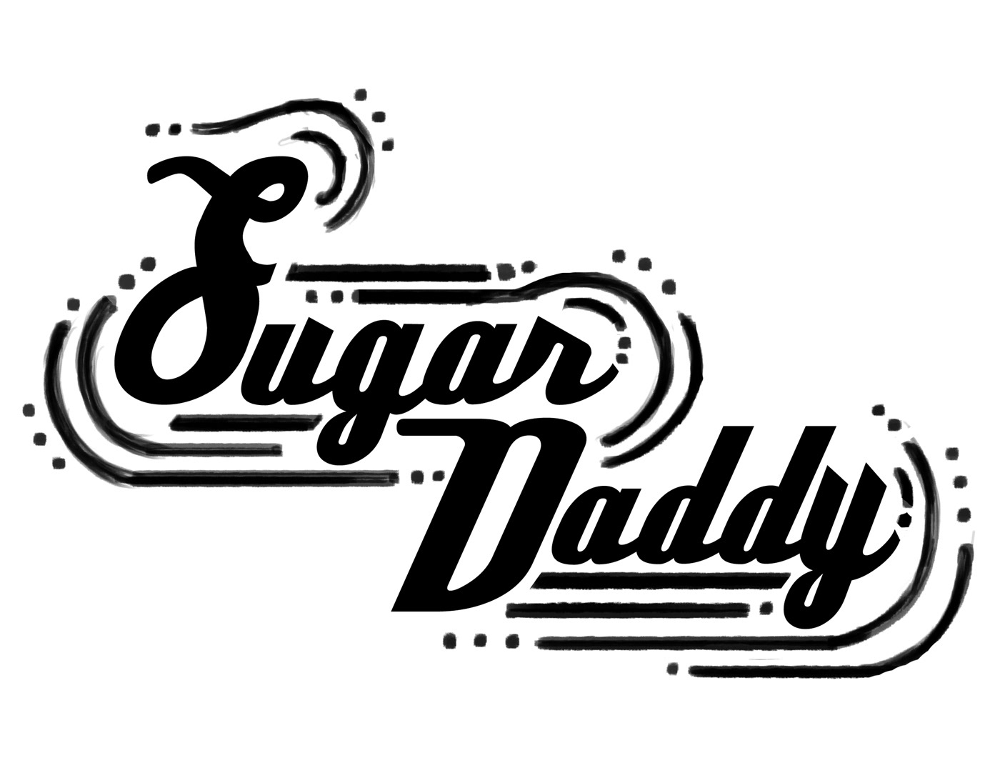 sugar daddy Frosting Food  typography   ILLUSTRATION  letterforms