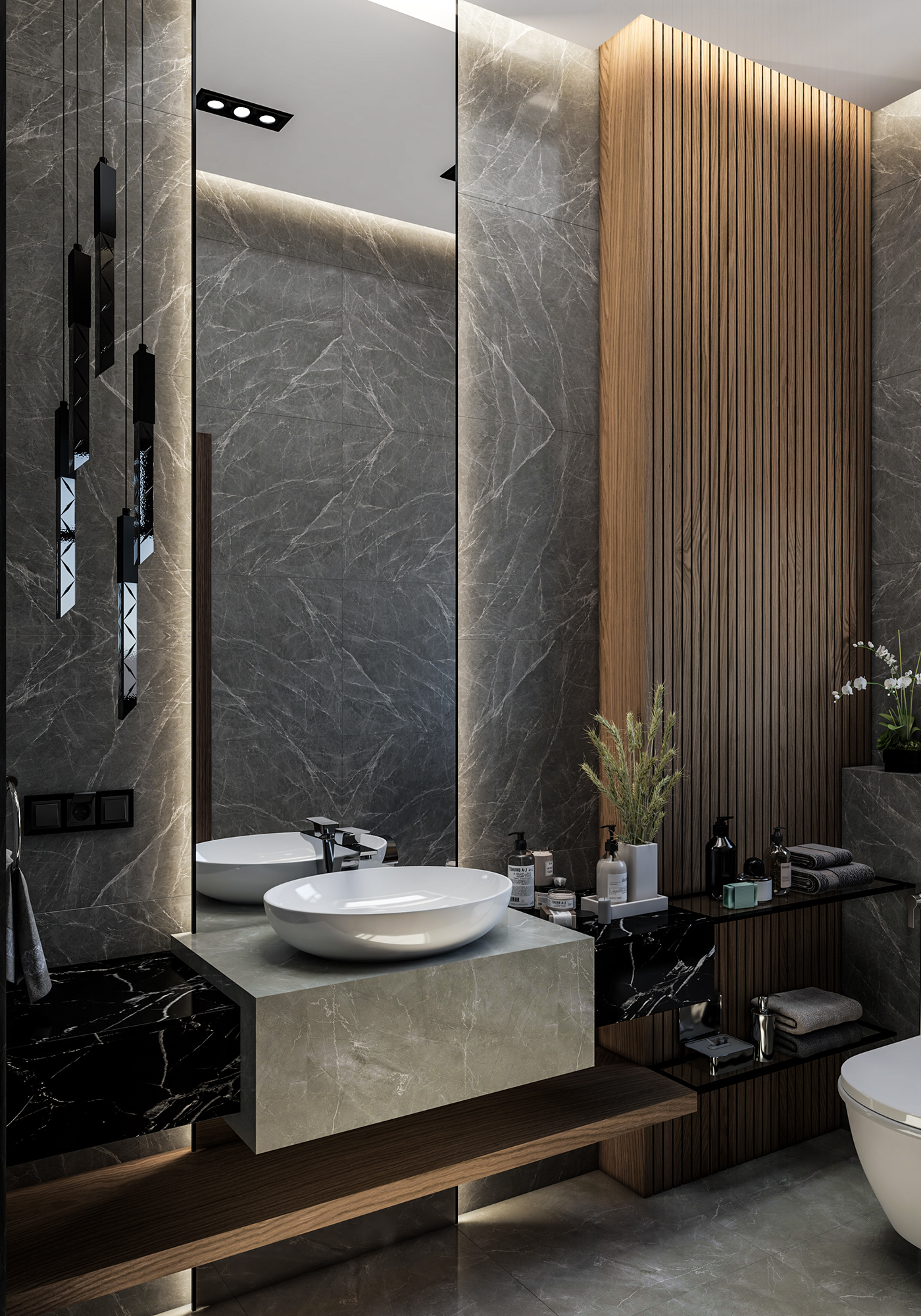 bathroom interior design  modern luxury Luxury Design Interior visualization Render vray design