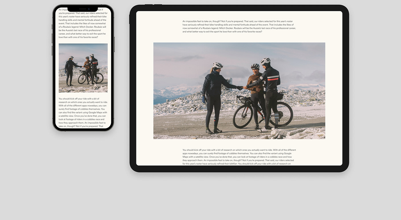 article Blog clean Cycling editorial Layout minimalist race sport typography  