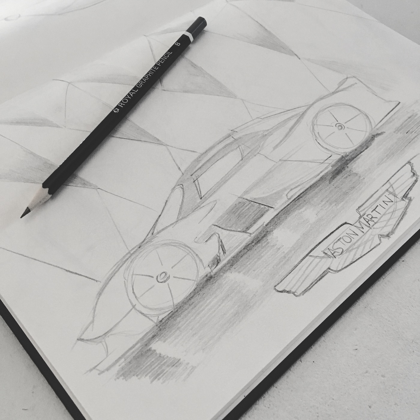 aston martin sketch automotive   supercar