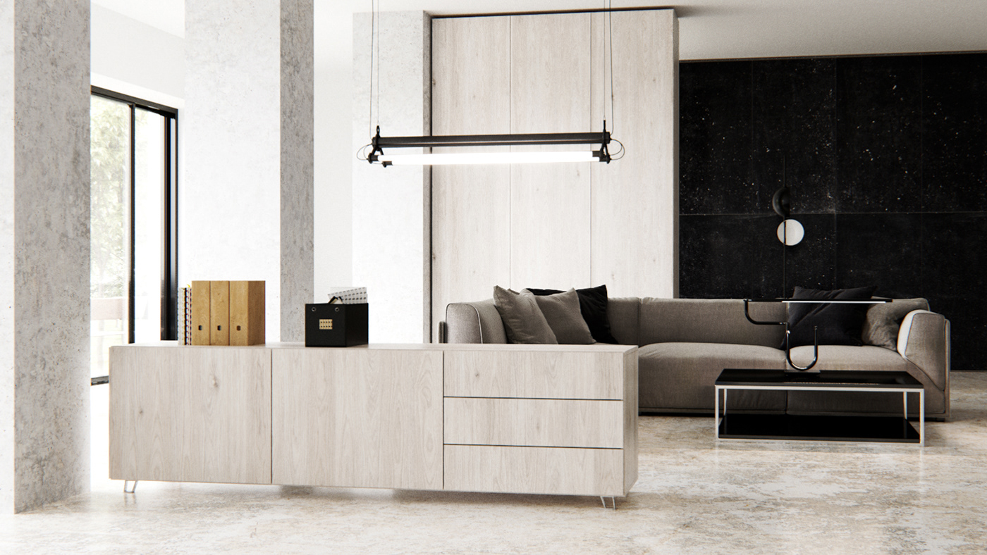 Interior furniture rendering