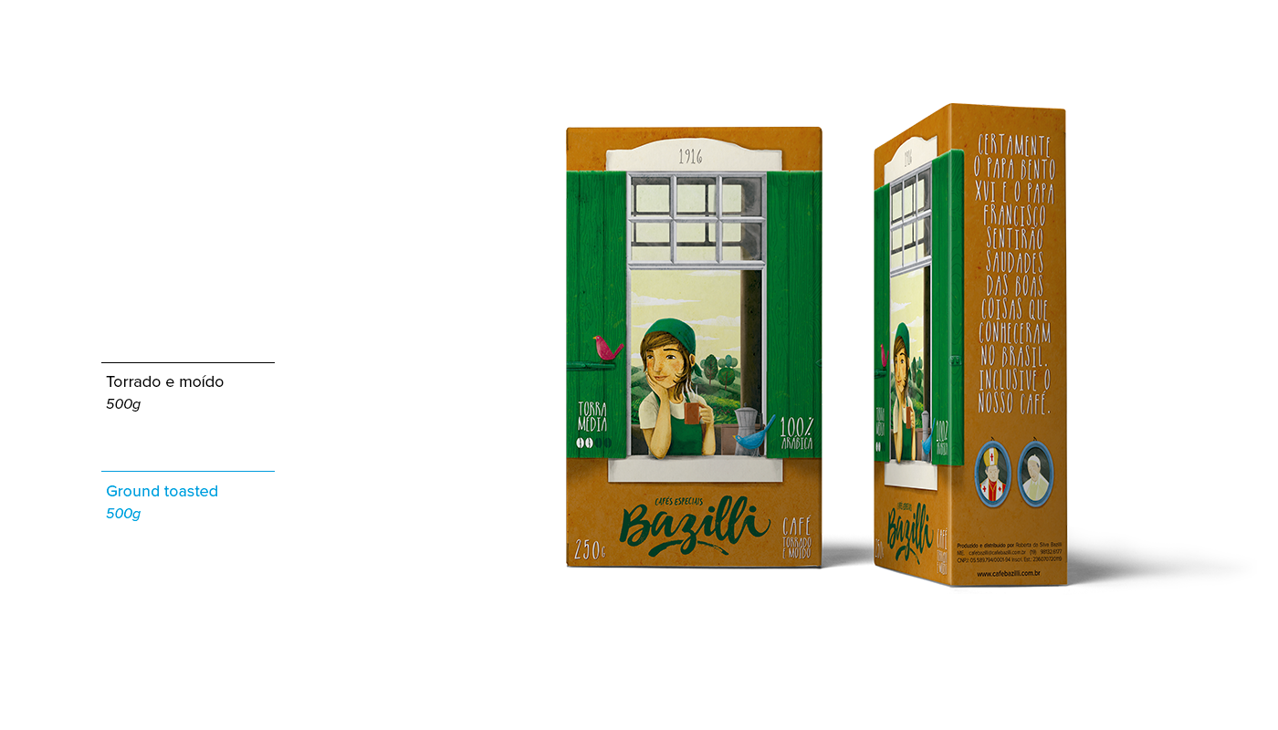 Coffee Packaging folk art rebranding new identity