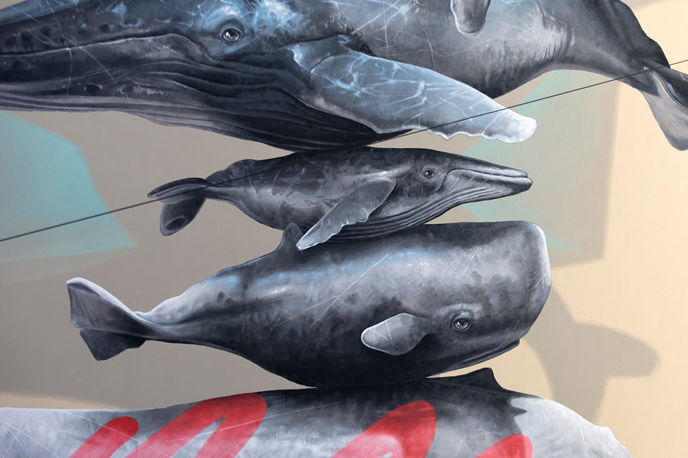 lugano nevercrew sperm whale Street Art  Switzerland underwater water section Whale
